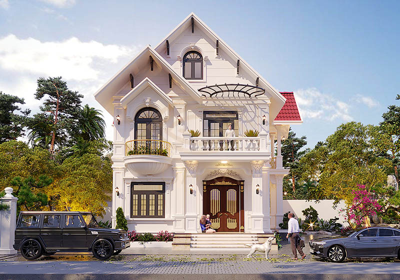 Mẫu biêt thự 2 tầng mái Thái đẹp  Công ty thiết kế biệt thự 2021