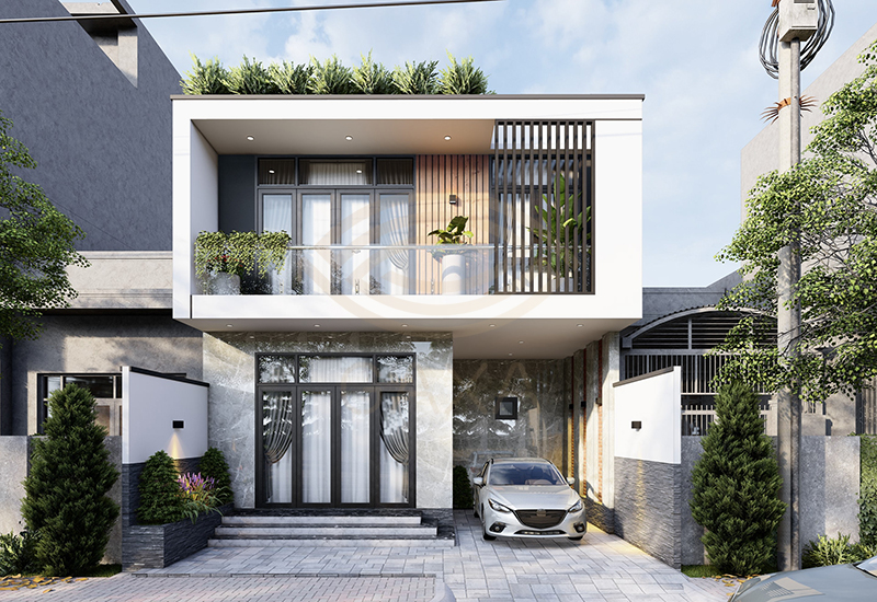 Nhà phố 3 tầng mặt tiền 8m hiện đại đẹp tại Thái Bình – Future Home