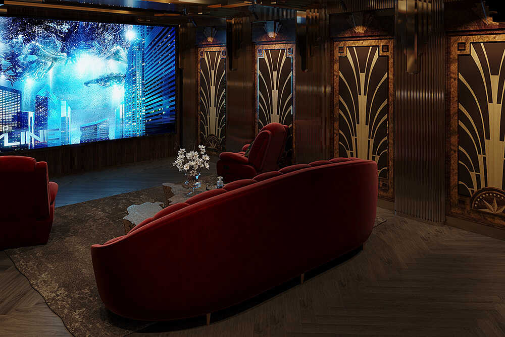 thiết kế rạp chiếu phim tại nhà luxury